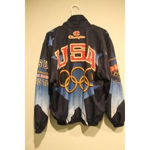 Vintage Champion 1996 Olympic USA Track Jacket Mens Sz Large